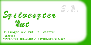 szilveszter mut business card